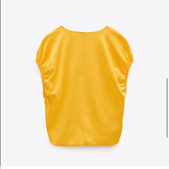 NWT Zara yellow Voluminous top - Picture 6 of 6